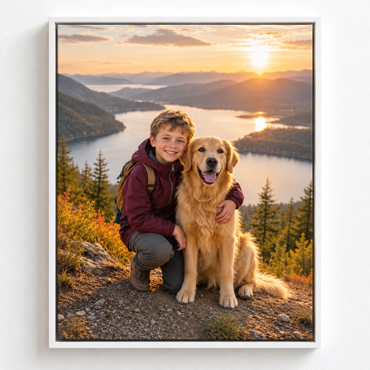 Best Friends Forever: white floating frame