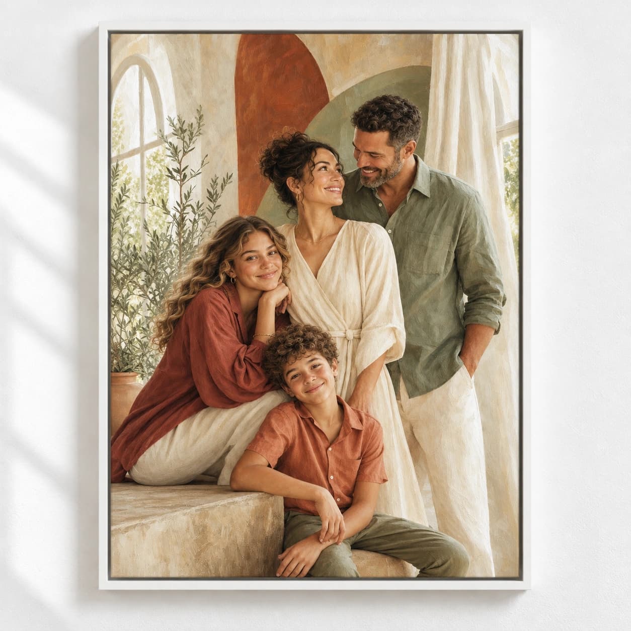 Modern Together: white floating frame