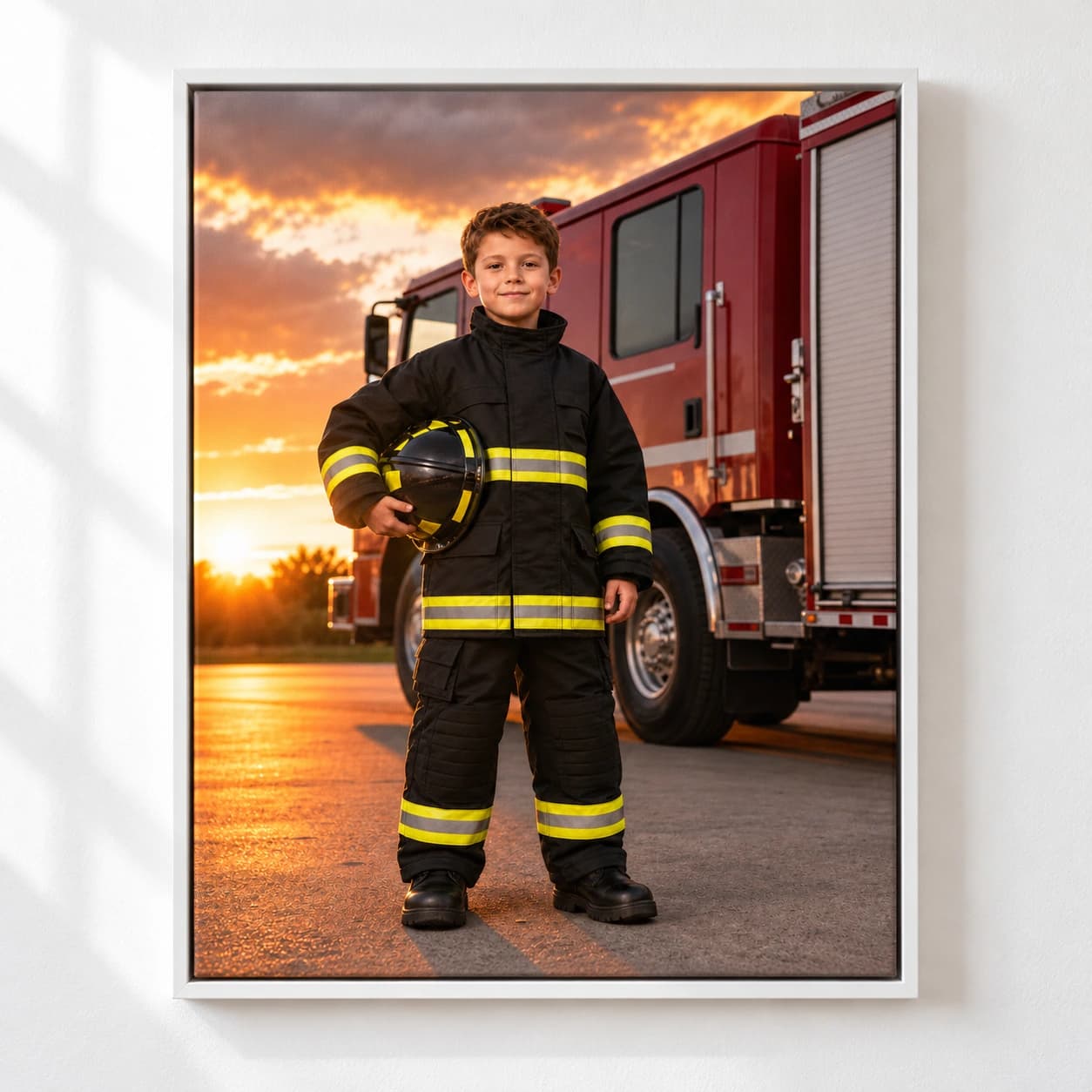Future Firefighter: white floating frame