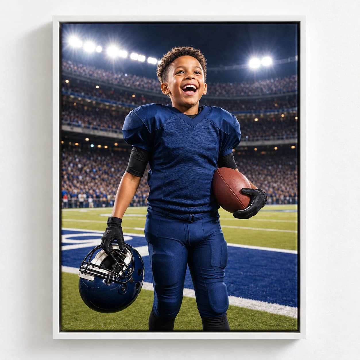 Future Football Star: white floating frame