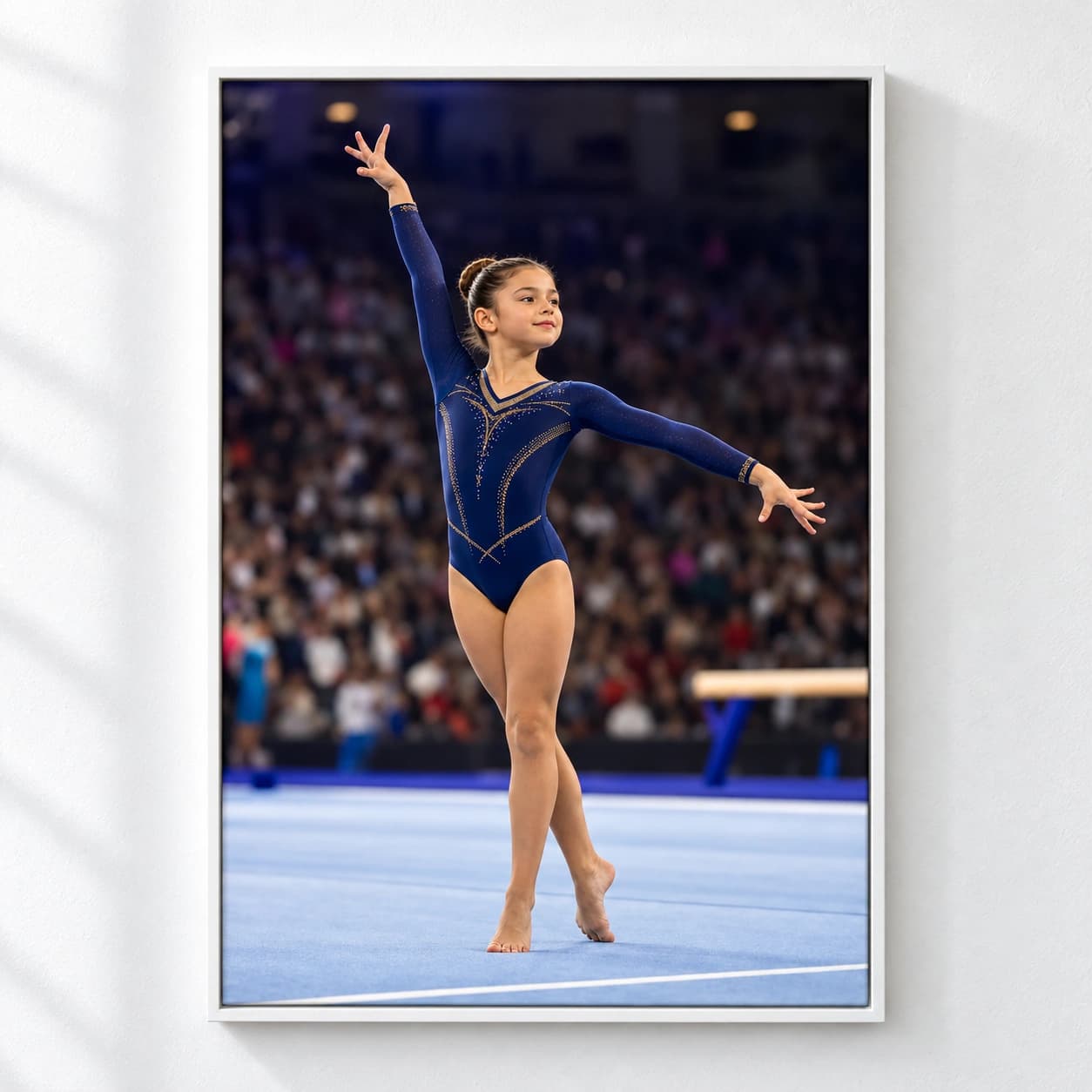 Future Gymnast: white floating frame