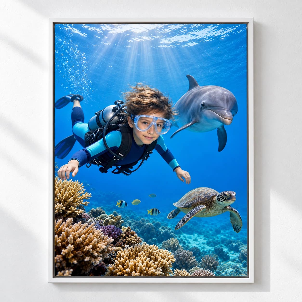 Future Marine Biologist: white floating frame