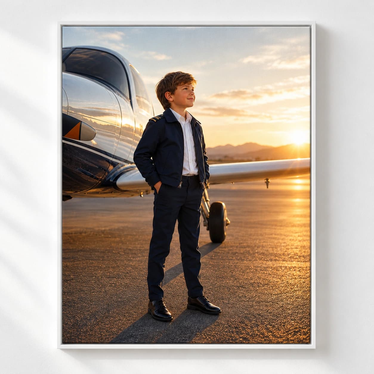 Future Pilot: white floating frame