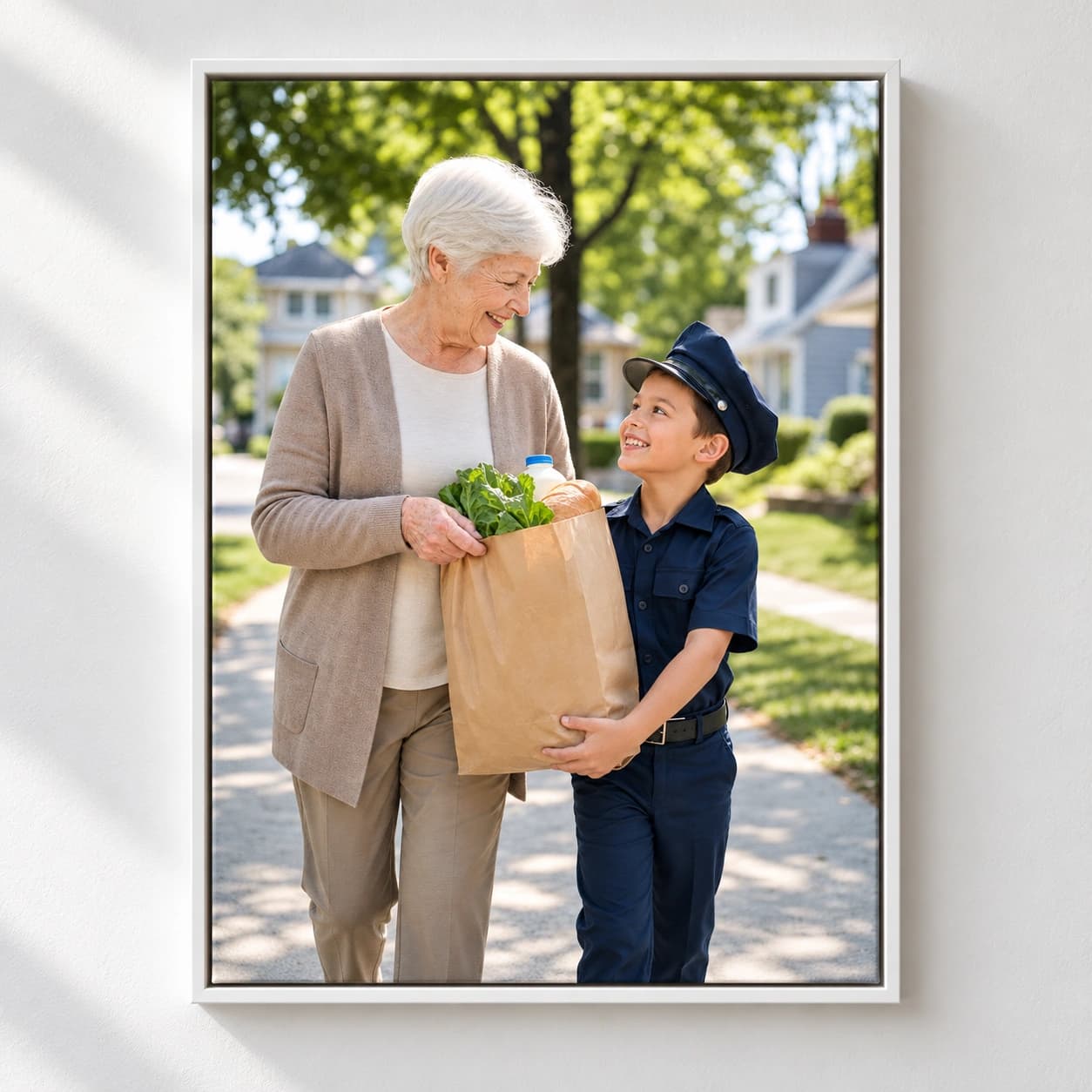 Future Police Officer: white floating frame