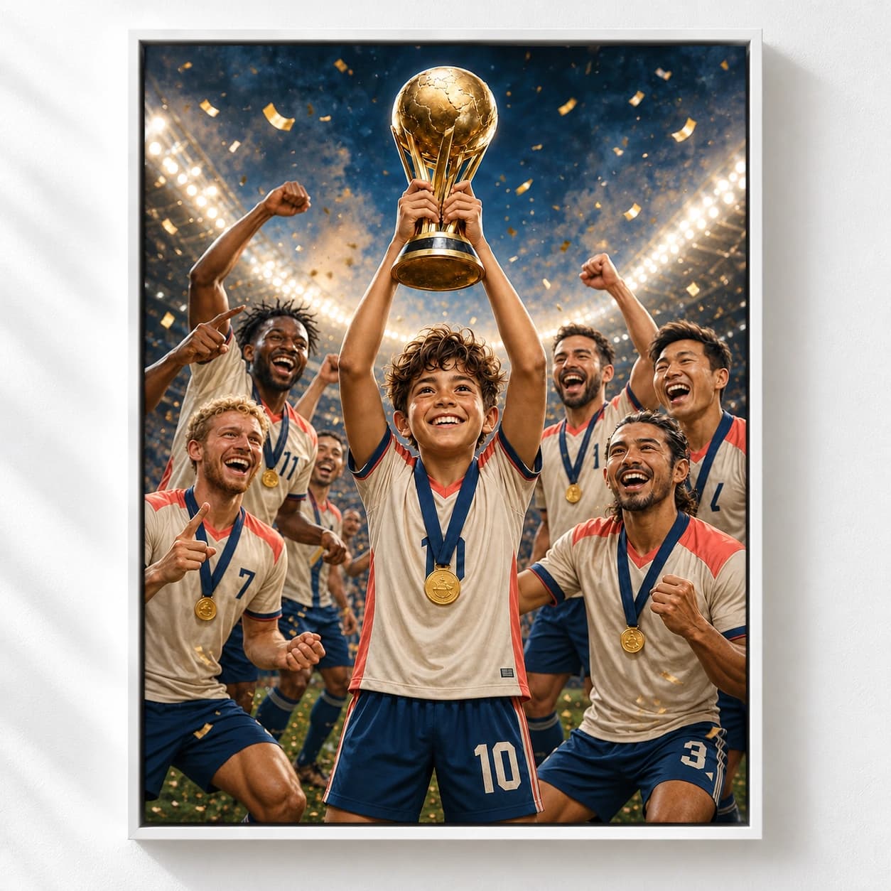 Soccer Champion: white floating frame