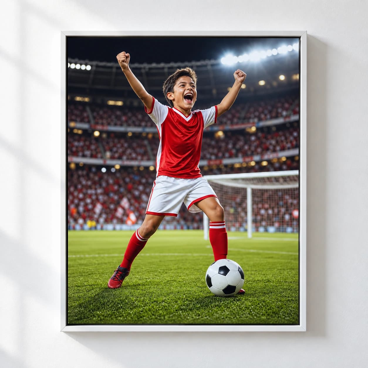 Future Soccer Star: white floating frame