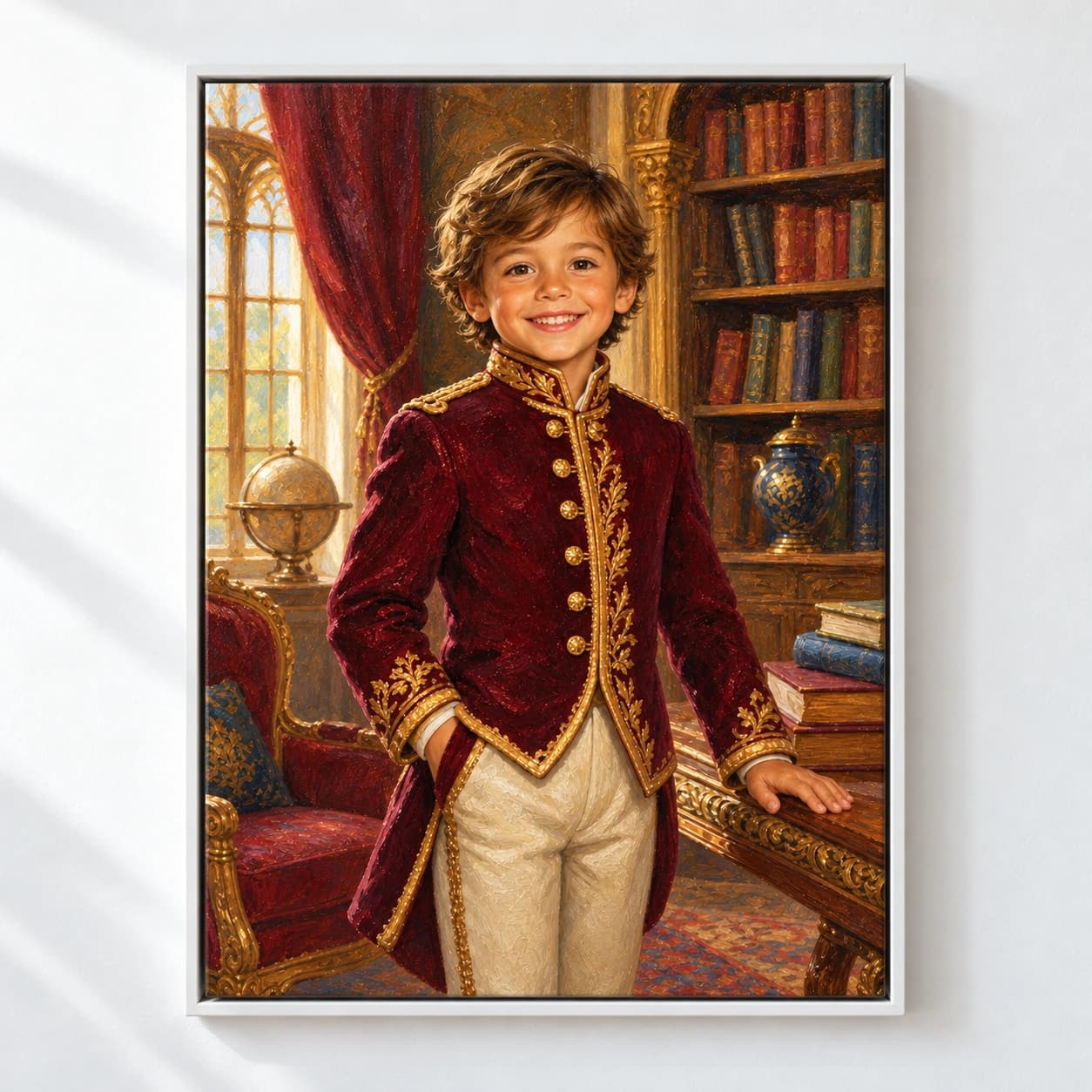 Little Royal: white floating frame