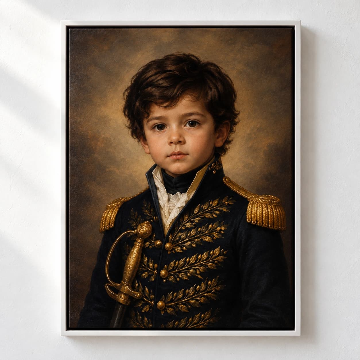 Little Admiral: white floating frame