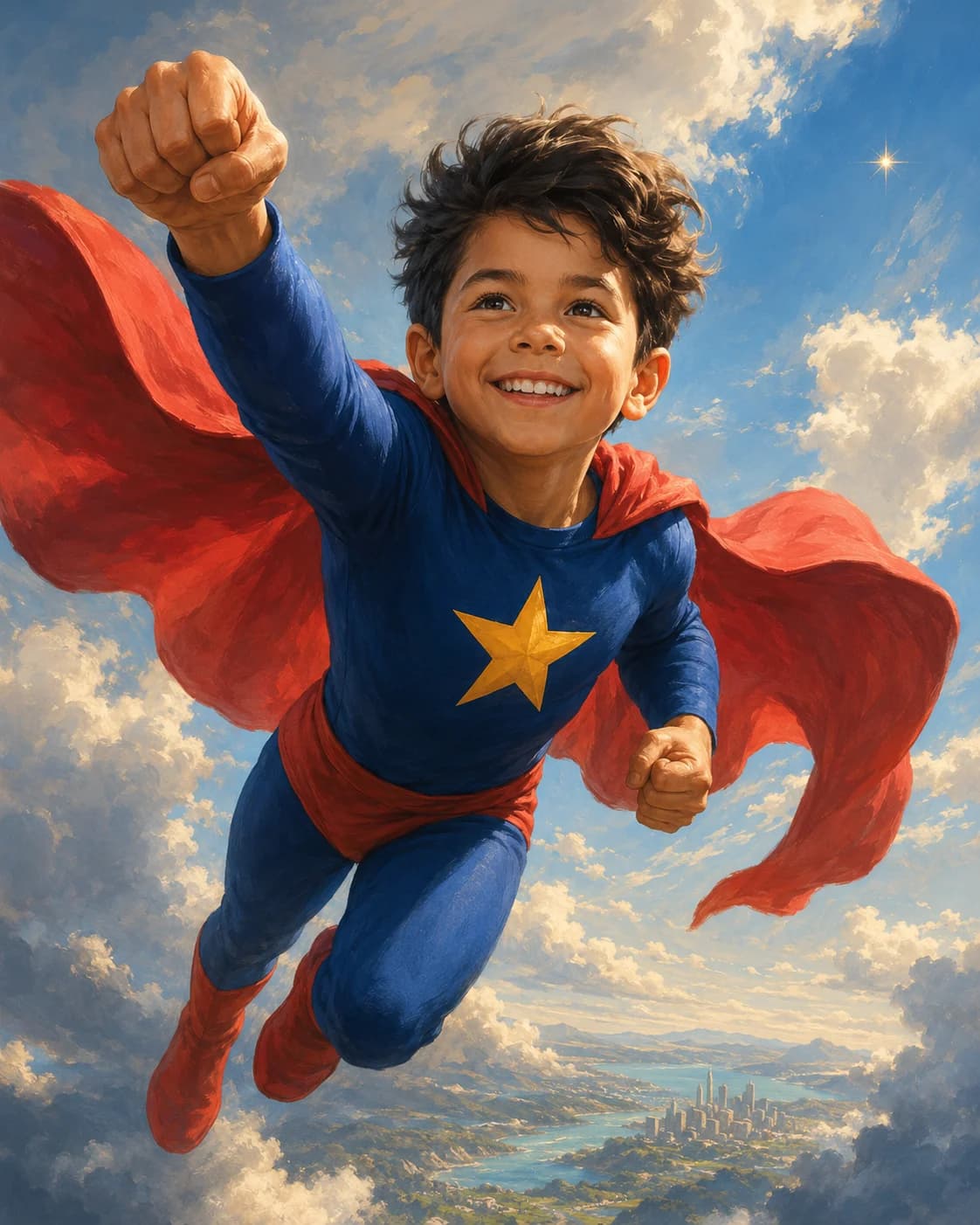 Superkid portrait style