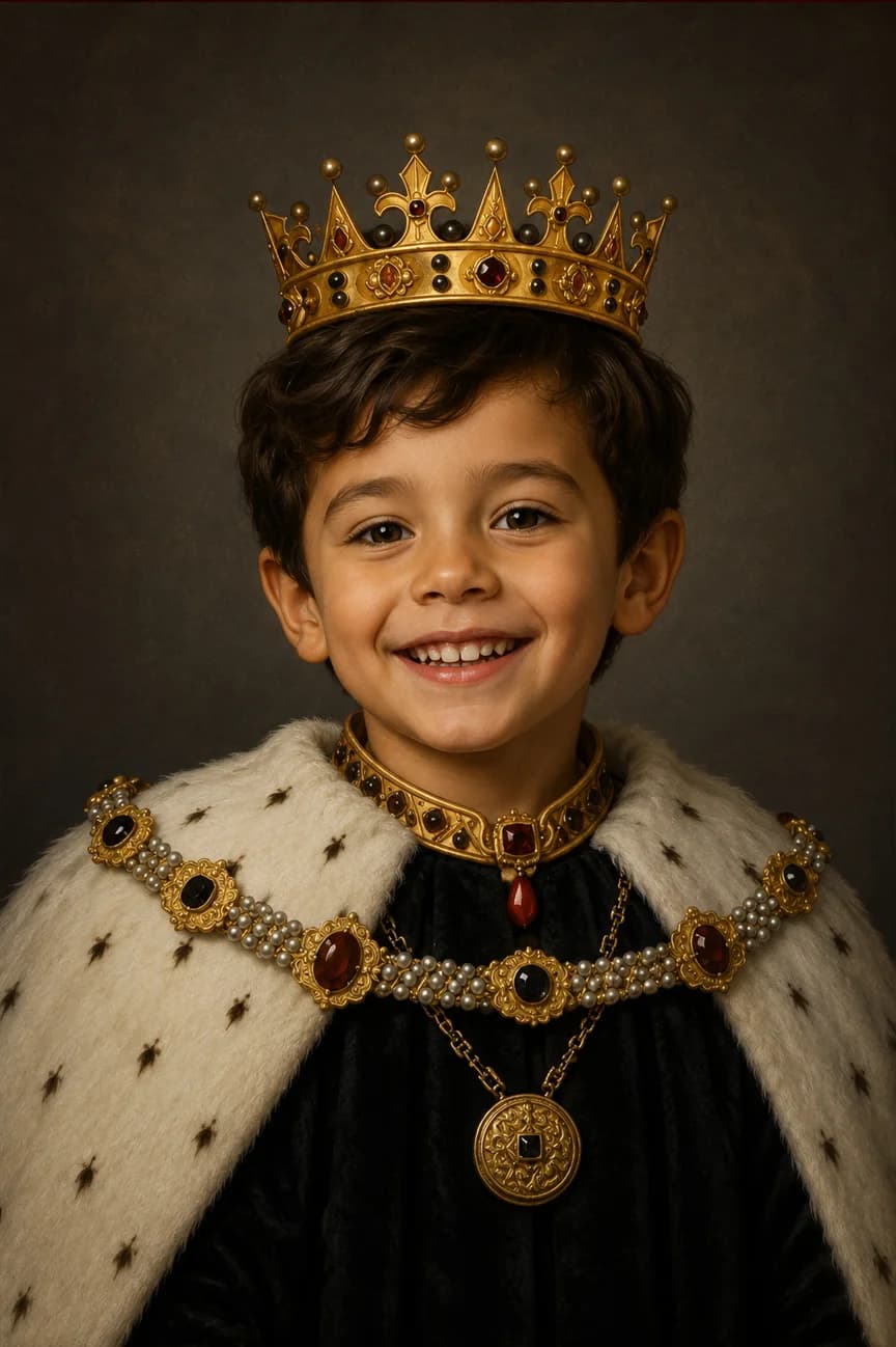Little King kids portrait style