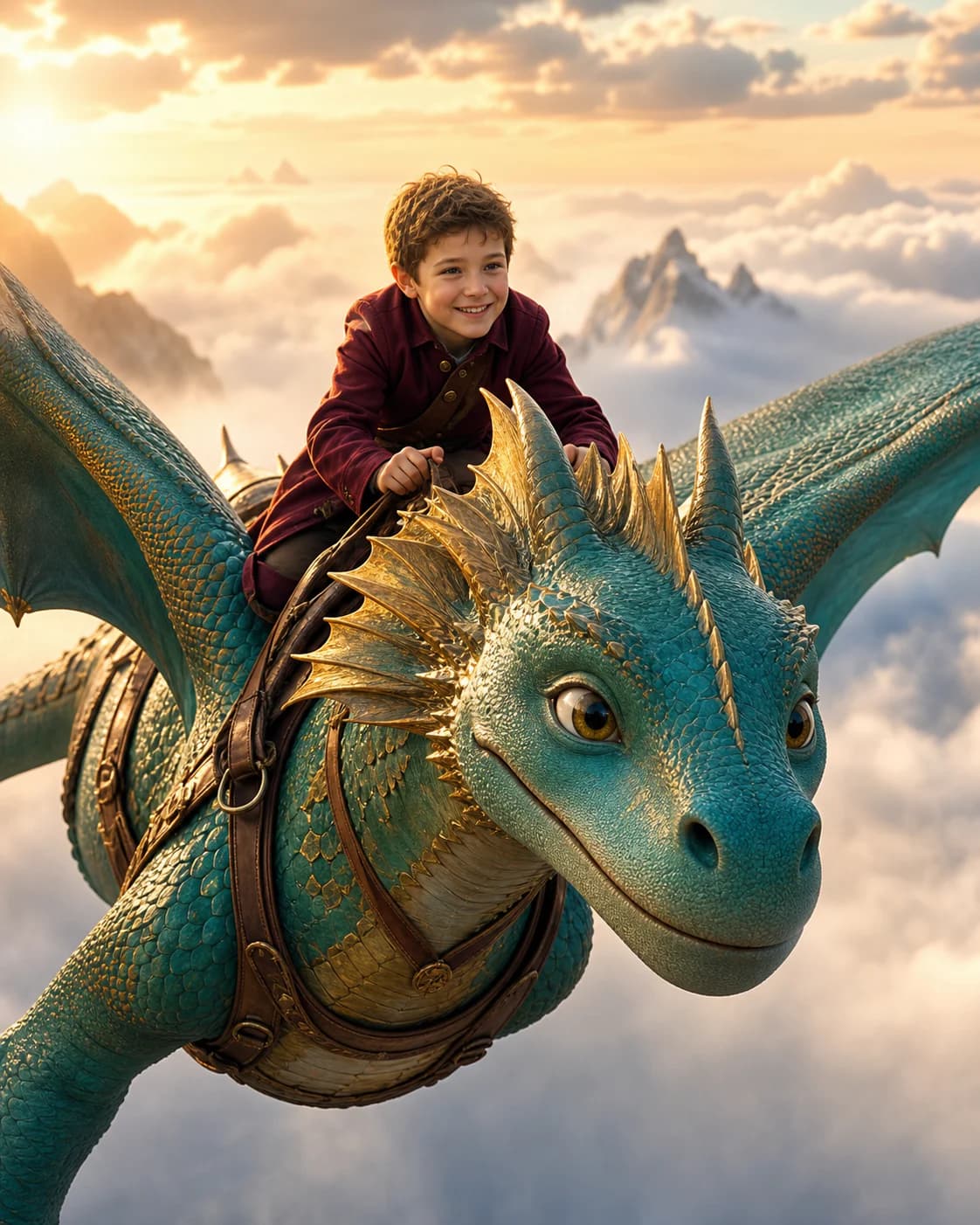 Dragon Rider kids portrait style