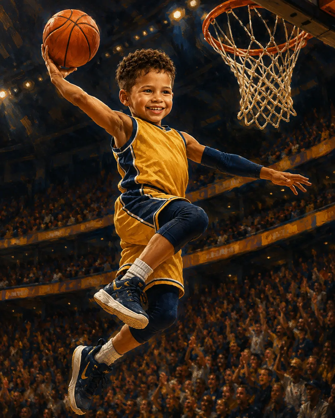 Basketball Star kids portrait style