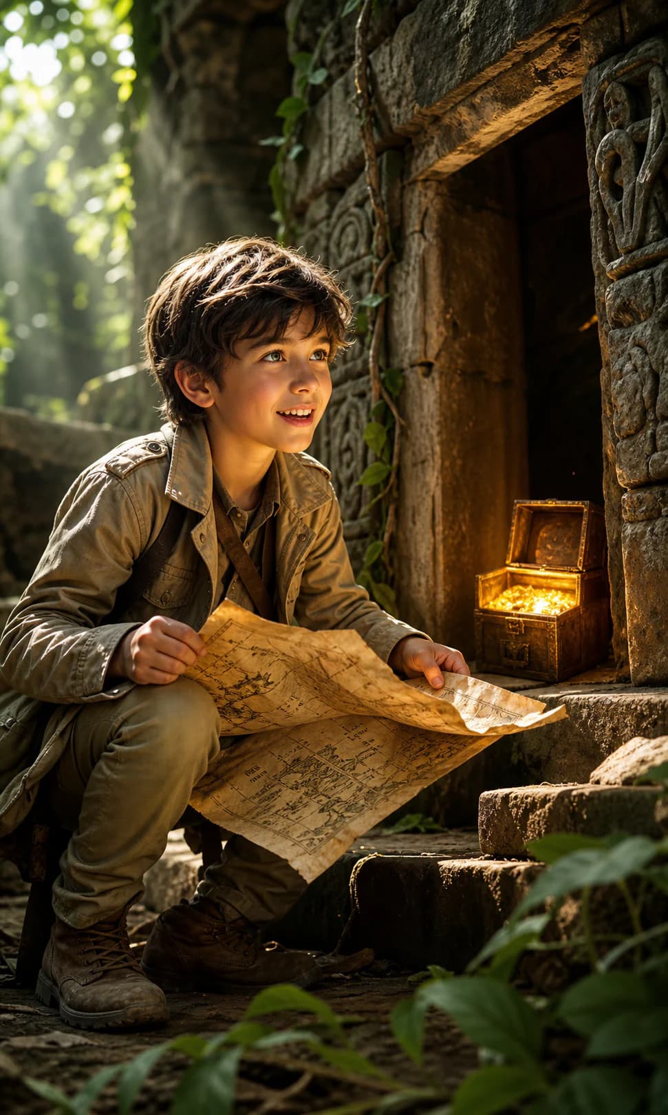 Future Explorer kids portrait style