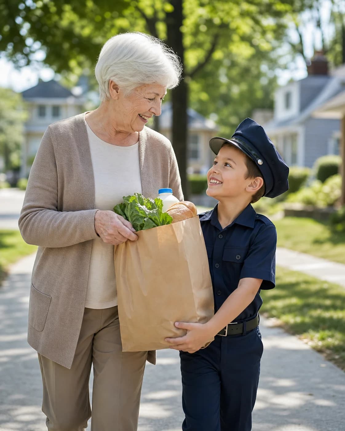 Future Police Officer kids portrait style