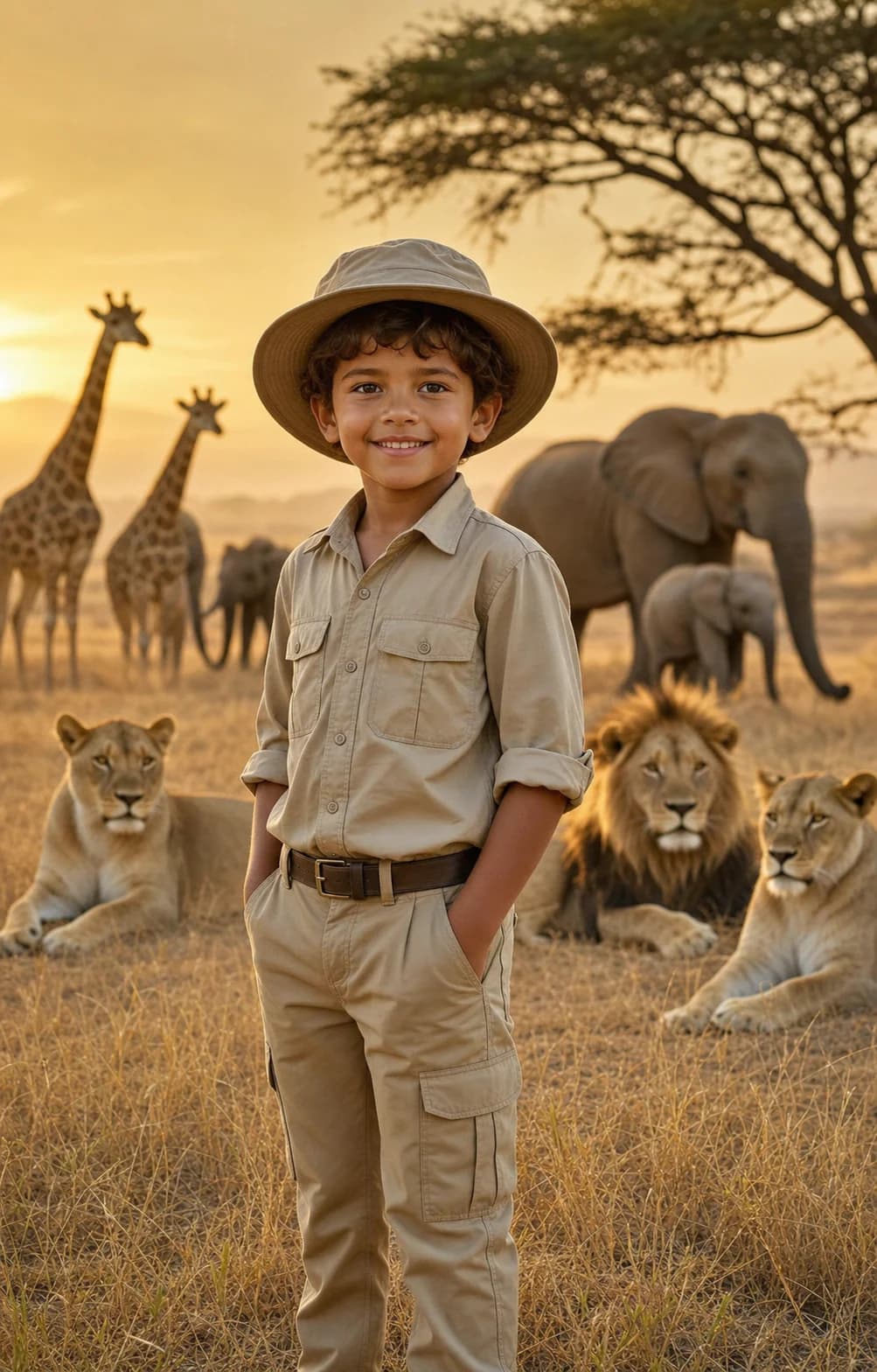 Future Safari Ranger kids portrait style