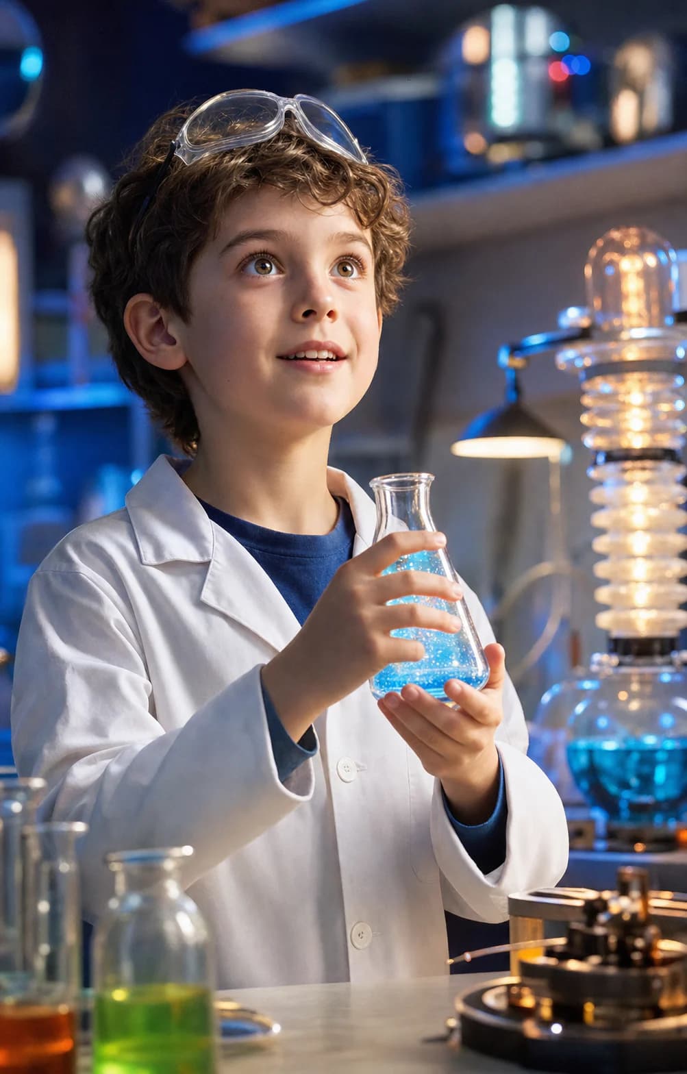Future Scientist kids portrait style