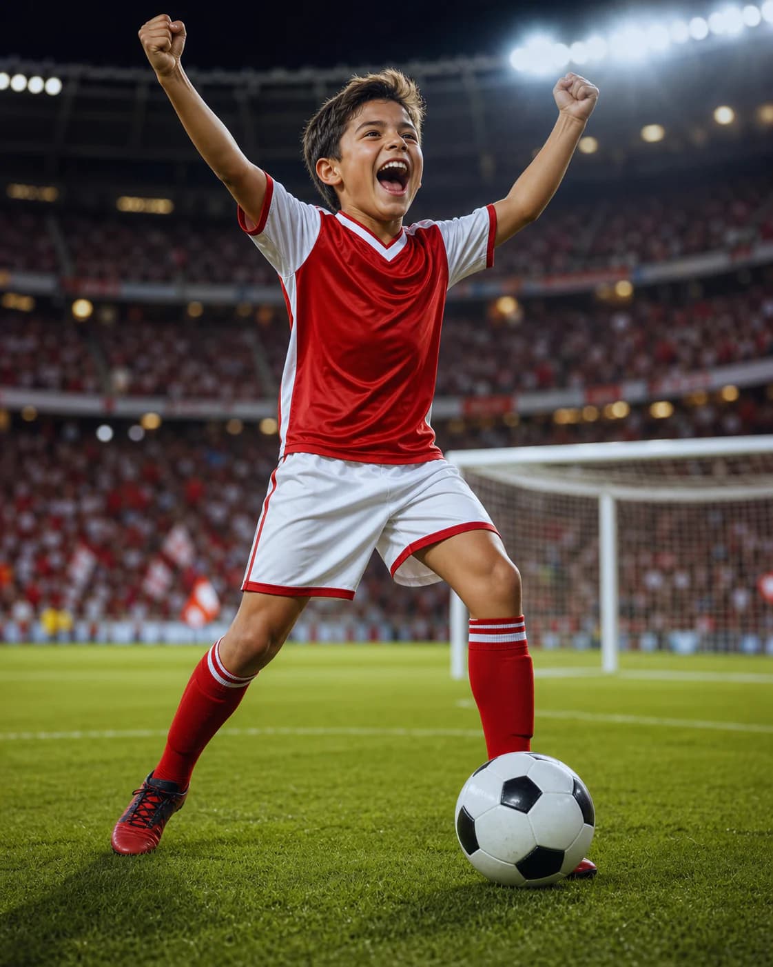 Future Soccer Star kids portrait style