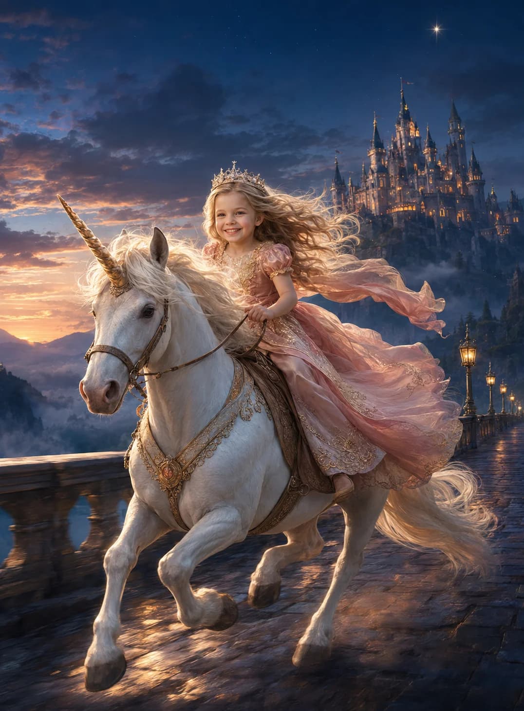 Unicorn Princess portrait style